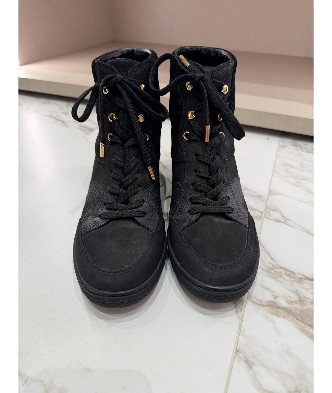 LOUIS VUITTON Черные кожаные ботильоны, фото 2