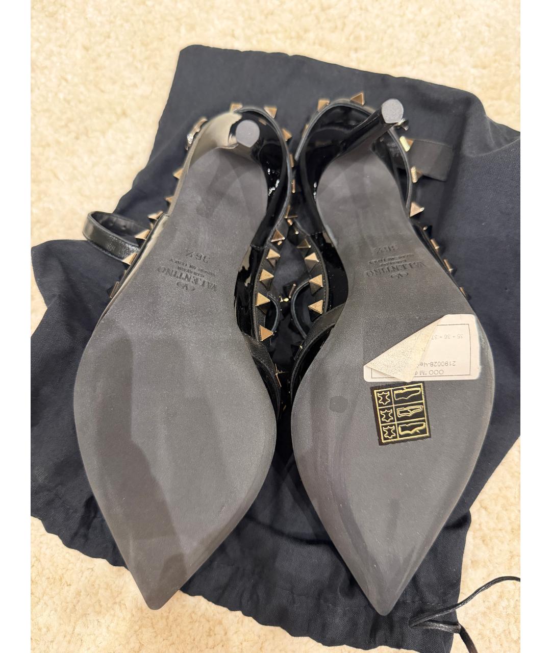 VALENTINO Черные туфли из лакированной кожи, фото 5