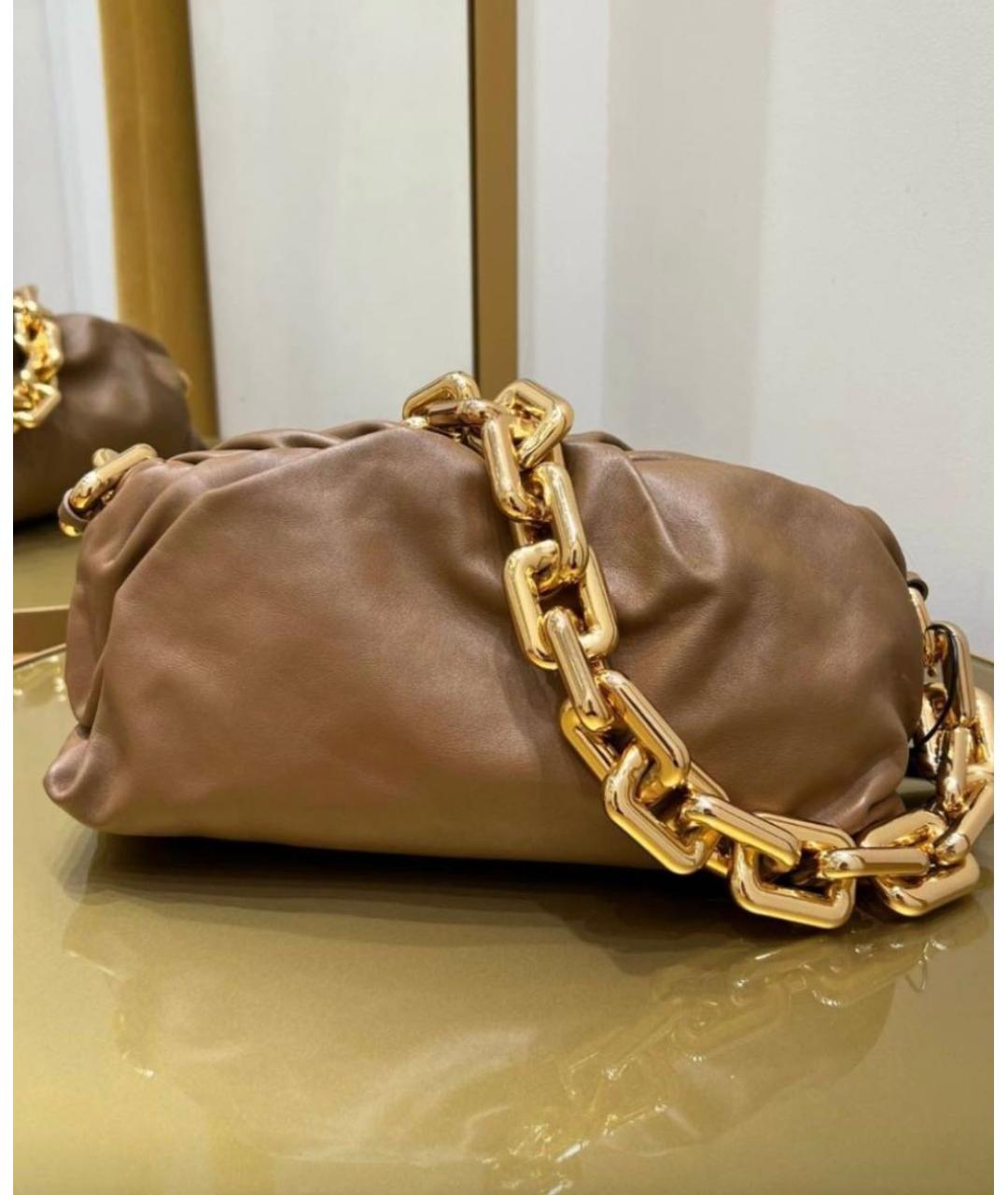 BOTTEGA VENETA Коричневая кожаная сумка через плечо, фото 2