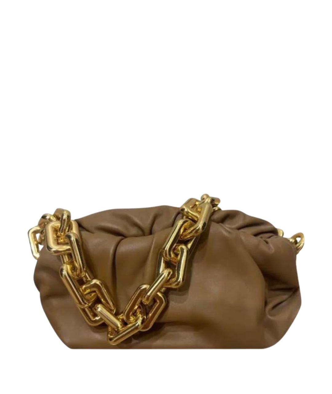 BOTTEGA VENETA Коричневая кожаная сумка через плечо, фото 1