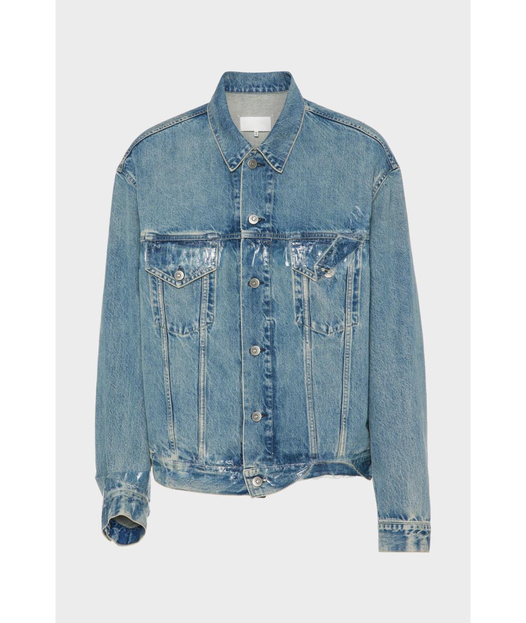 MAISON MARGIELA Голубая хлопковая куртка, фото 7