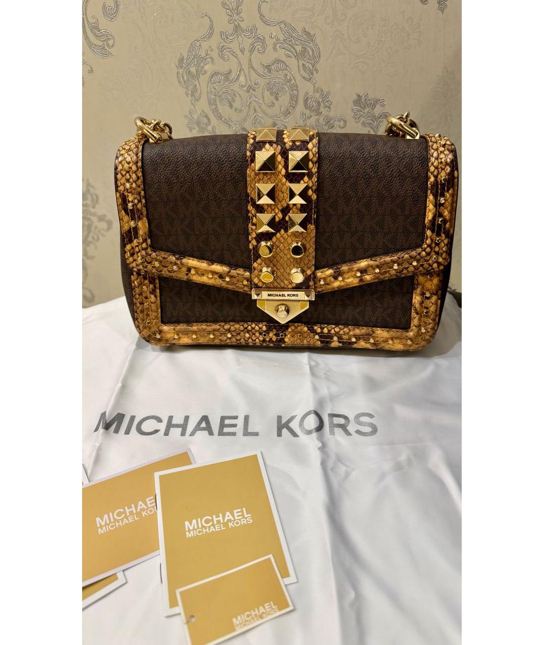 MICHAEL KORS Коричневая сумка через плечо, фото 5