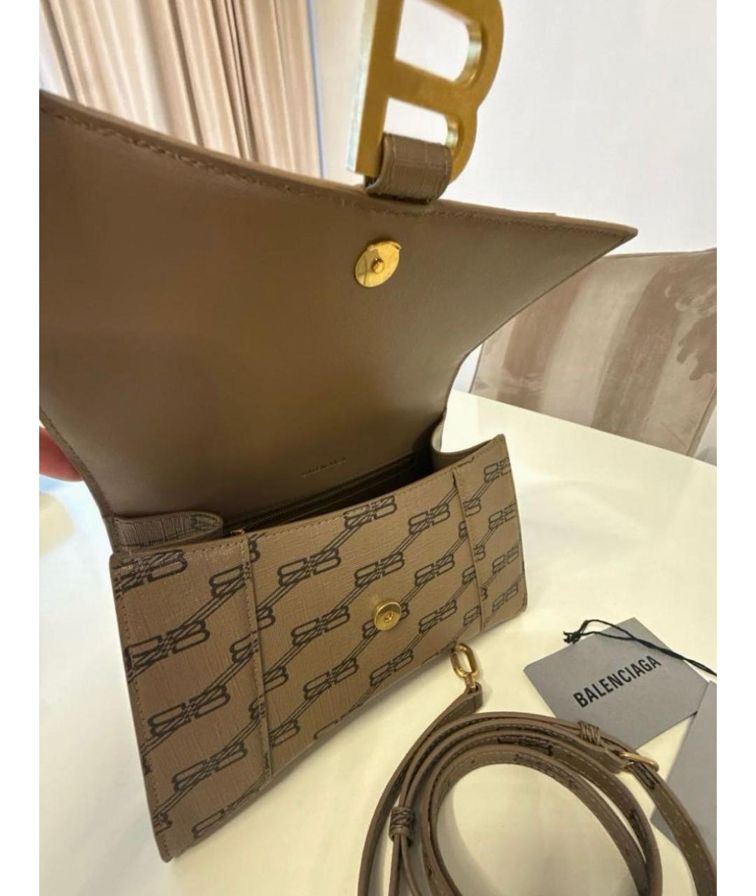 BALENCIAGA Бежевая сумка с короткими ручками, фото 4