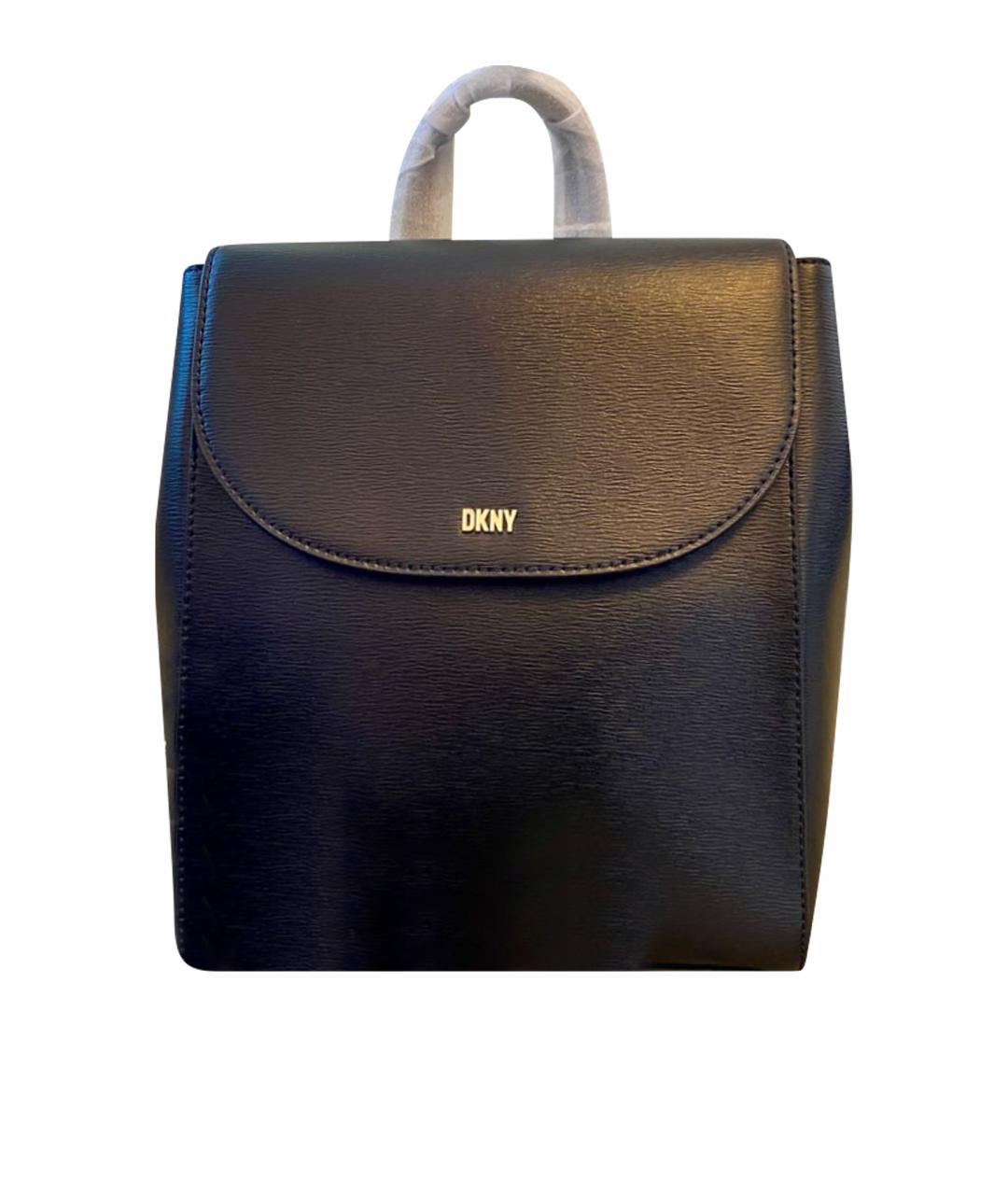 DKNY Черный кожаный рюкзак, фото 6