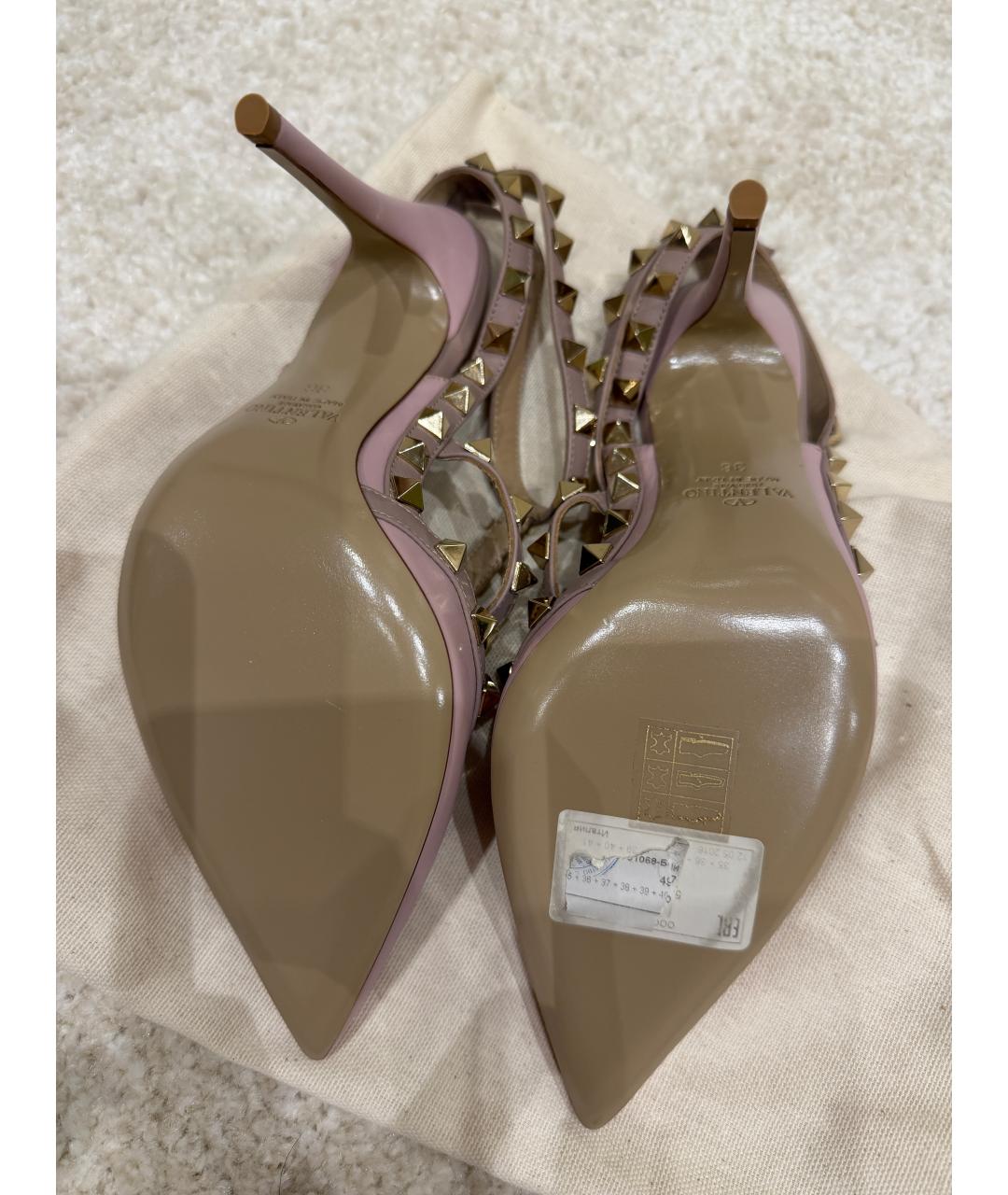 VALENTINO Розовые кожаные туфли, фото 5