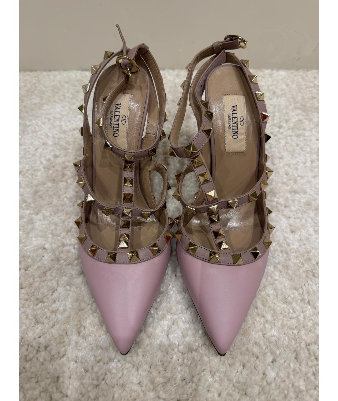 VALENTINO Розовые кожаные туфли, фото 3