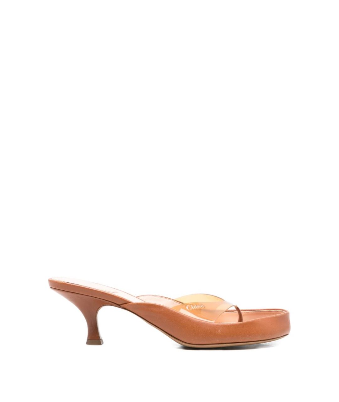 CHLOE Коричневые сабо, фото 1