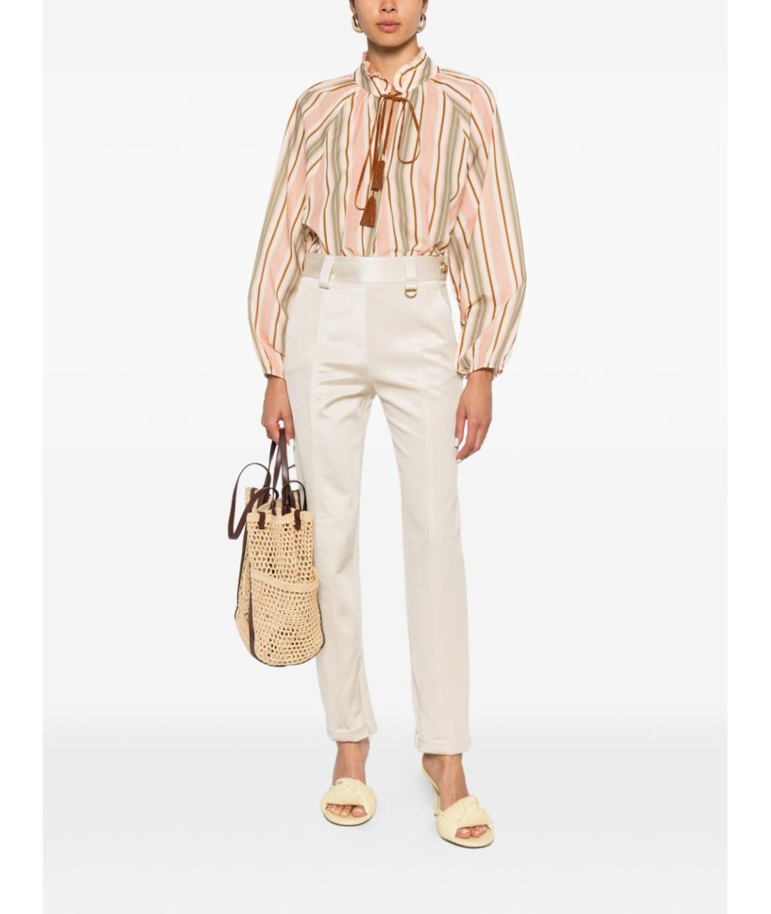 CHLOE Бежевые прямые брюки, фото 4