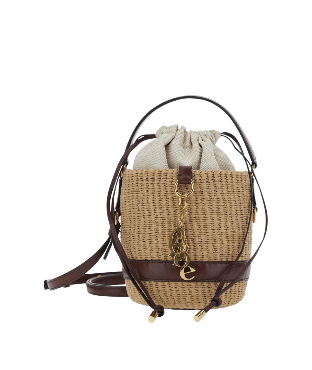 CHLOE Бежевая кожаная сумка через плечо, фото 2