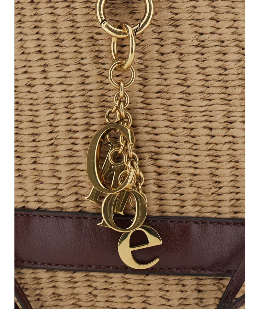 CHLOE Бежевая кожаная сумка через плечо, фото 3