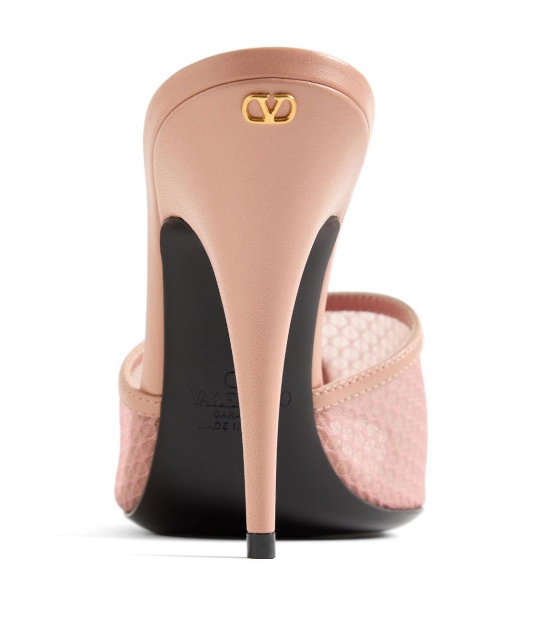 VALENTINO Розовые текстильные мюли, фото 2