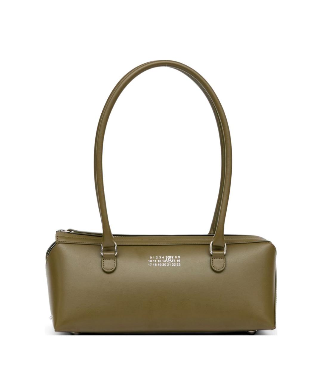 MM6 MAISON MARGIELA Хаки кожаная сумка через плечо, фото 1