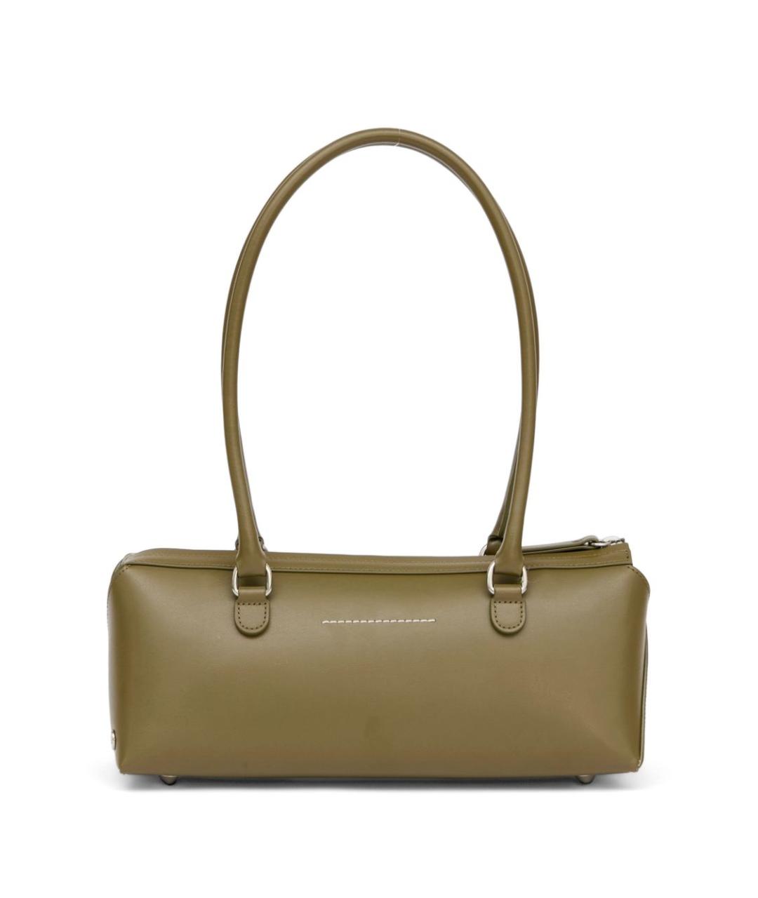 MM6 MAISON MARGIELA Хаки кожаная сумка через плечо, фото 6