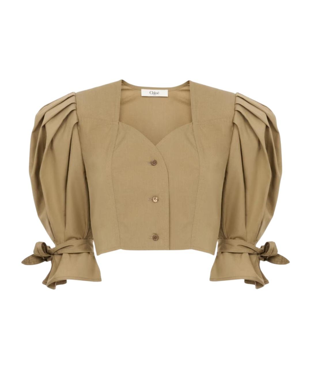 CHLOE Хаки хлопковая блузы, фото 1