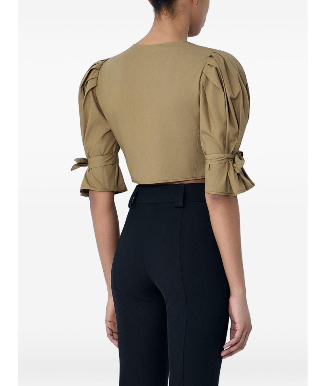 CHLOE Хаки хлопковая блузы, фото 5