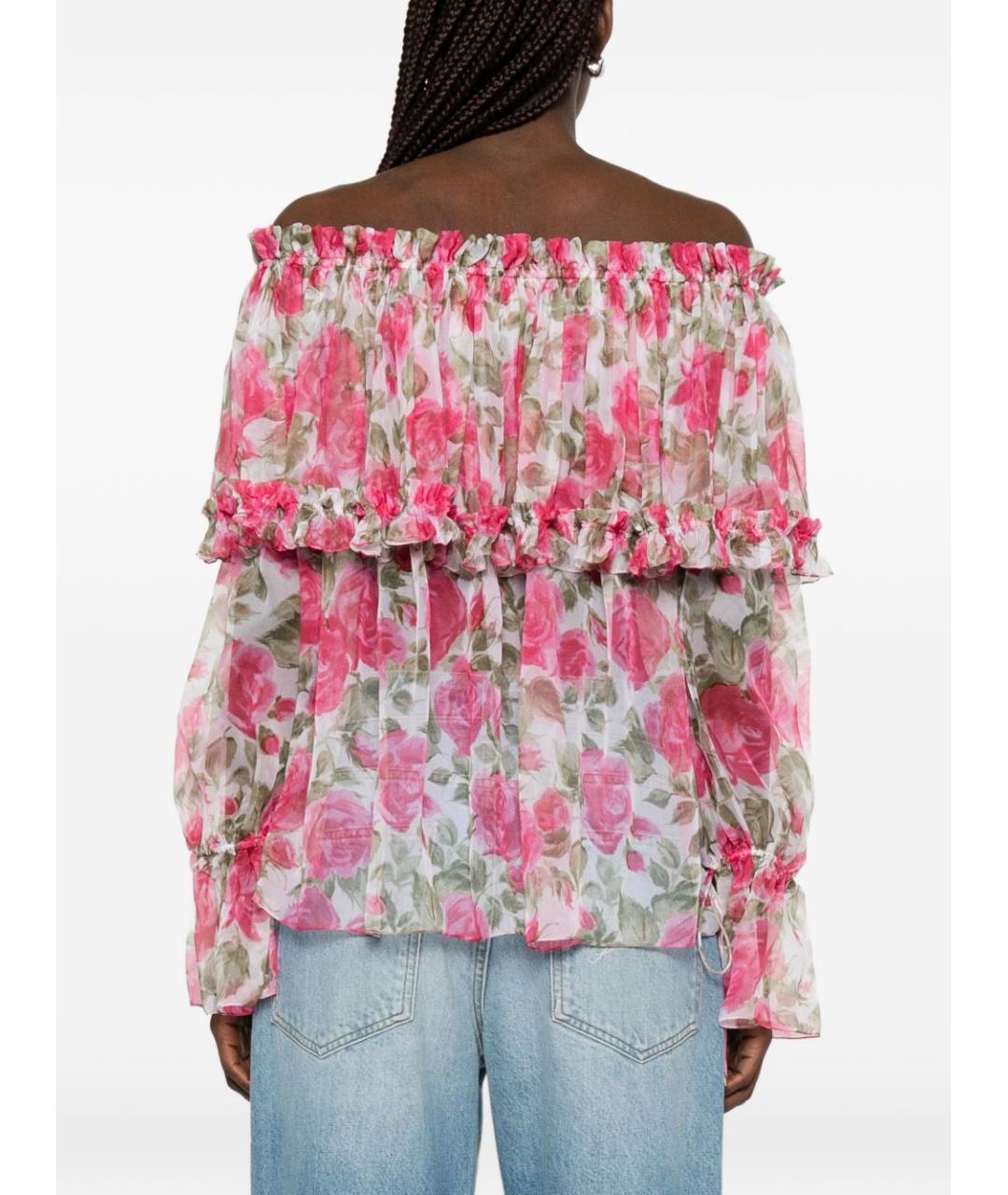 CHLOE Розовая шелковая блузы, фото 5