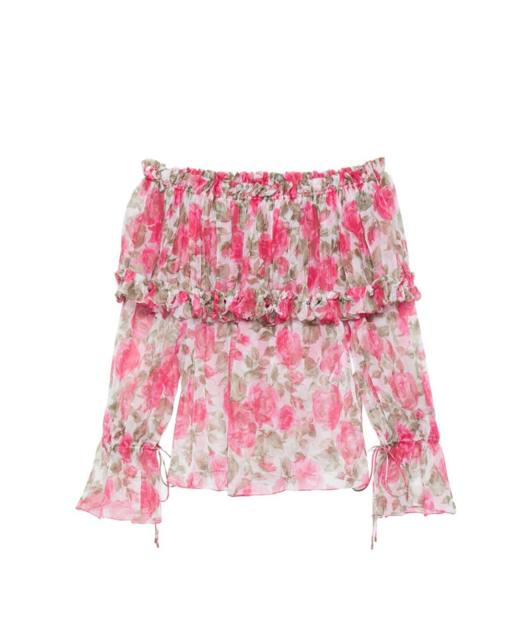 CHLOE Розовая шелковая блузы, фото 1