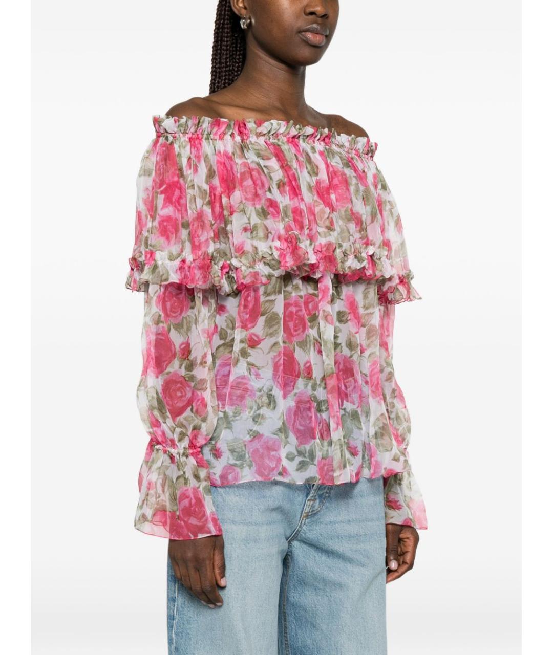 CHLOE Розовая шелковая блузы, фото 3