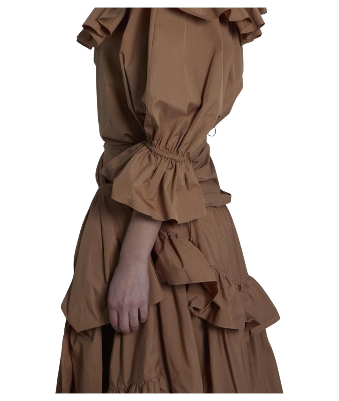 CHLOE Коричневая хлопковая юбка миди, фото 2