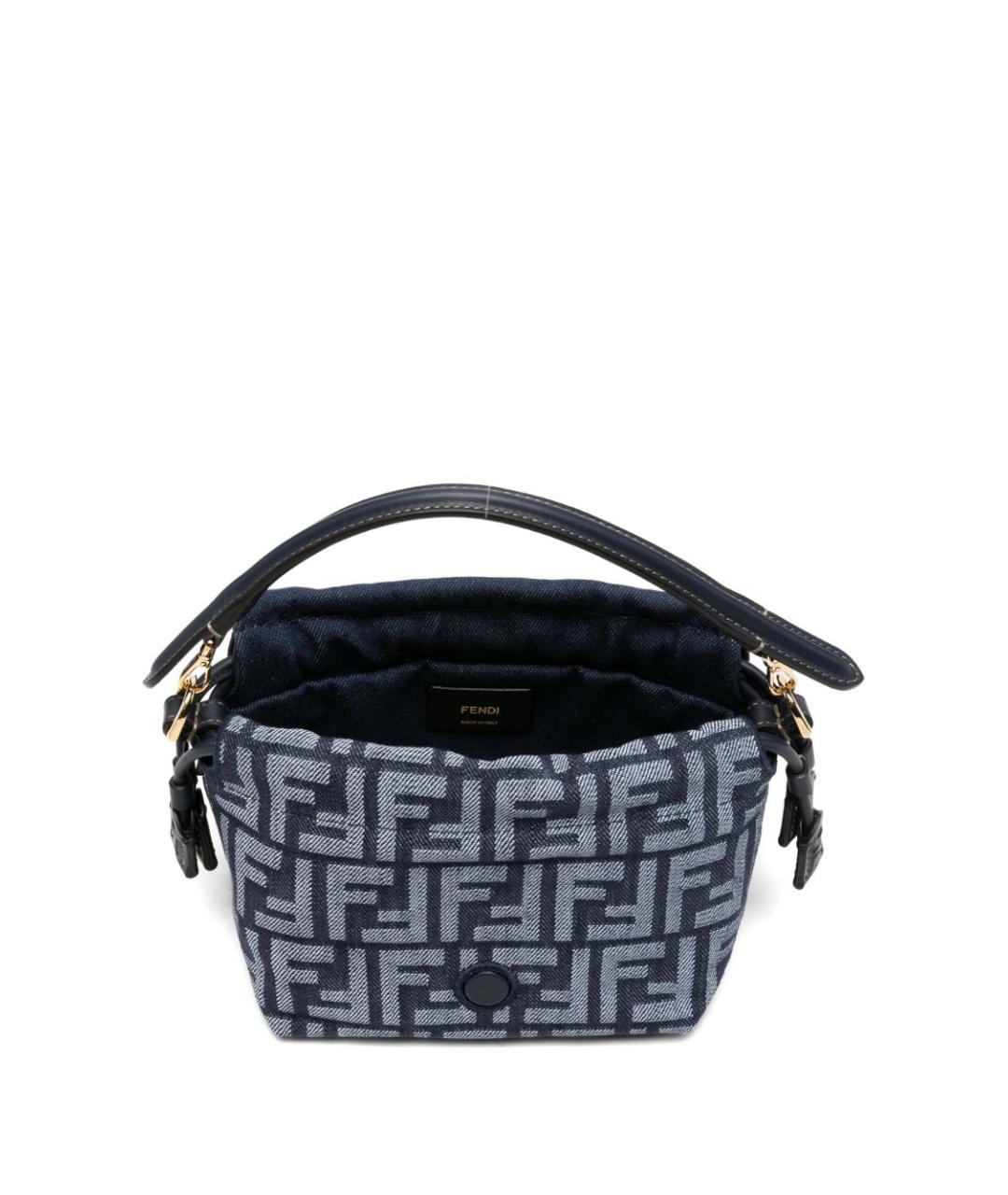 FENDI Синяя тканевая сумка через плечо, фото 4