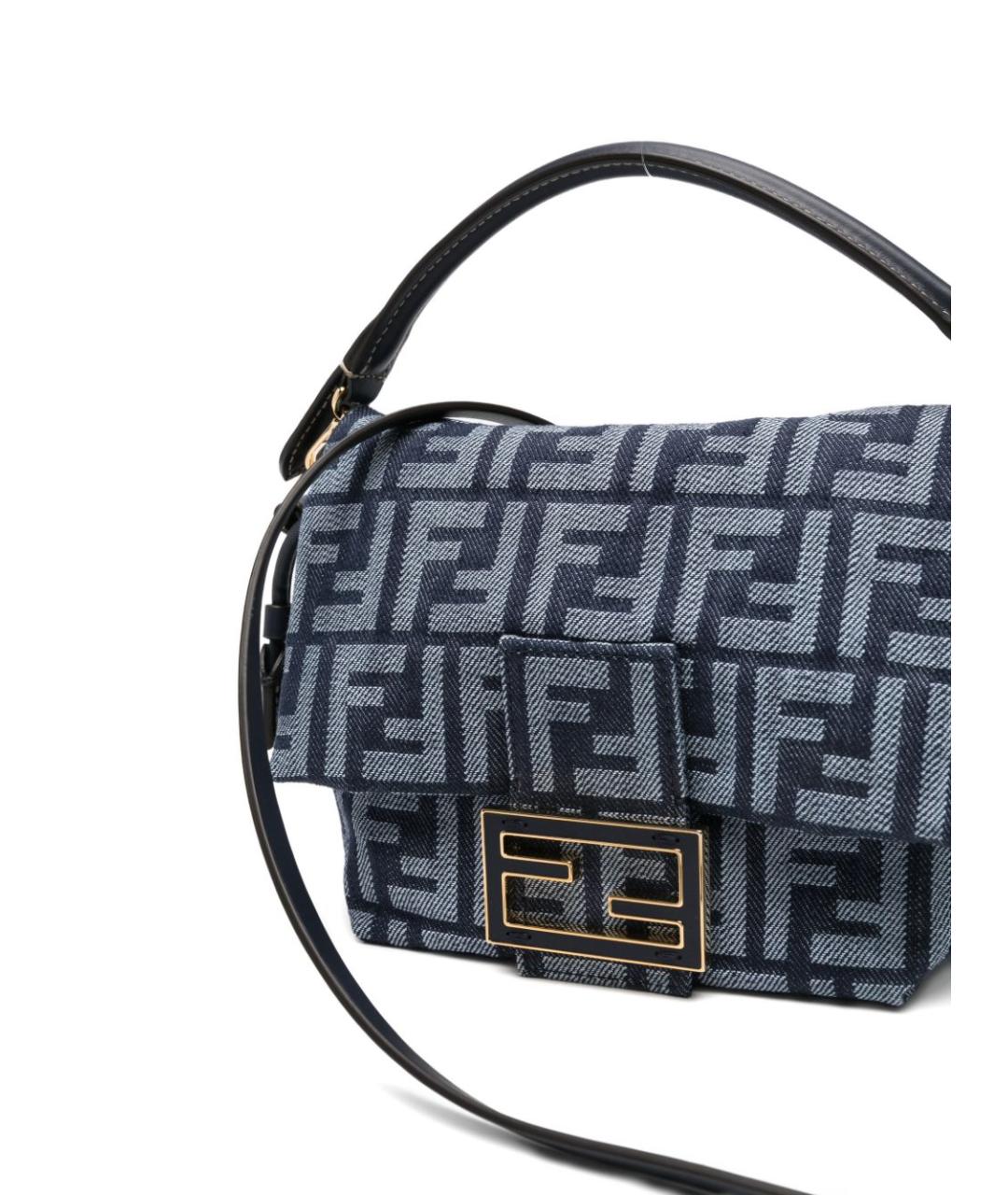 FENDI Синяя тканевая сумка через плечо, фото 5