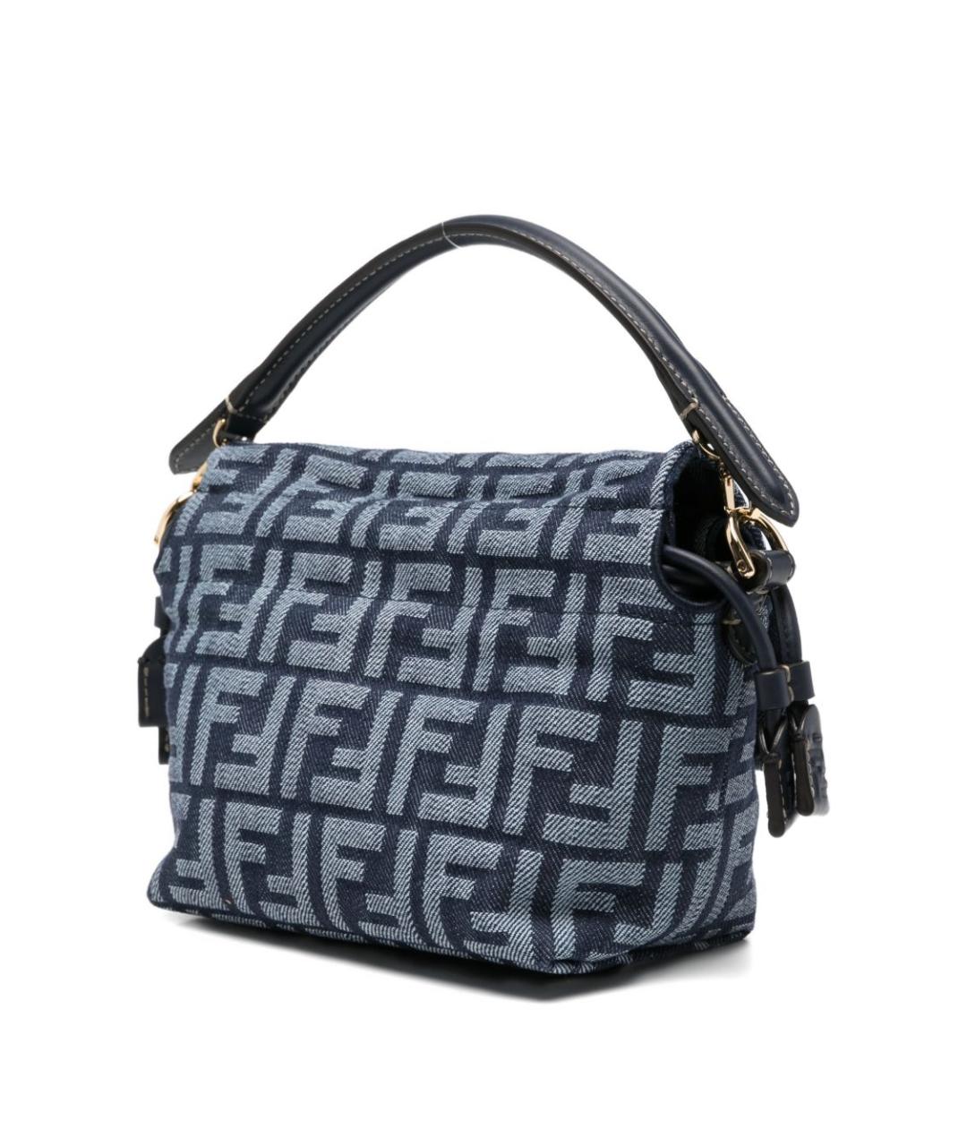 FENDI Синяя тканевая сумка через плечо, фото 2