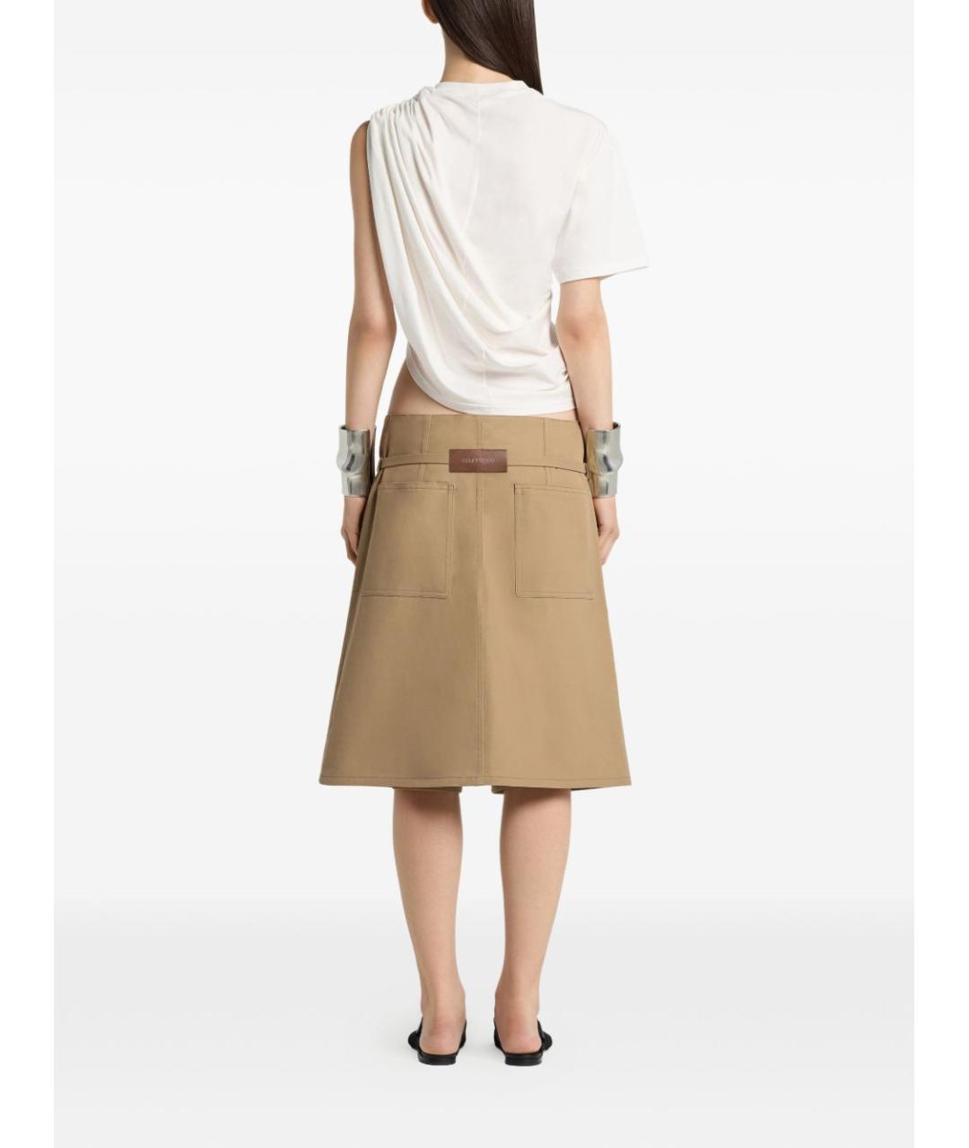 COURREGES Белая хлопковая футболка, фото 4