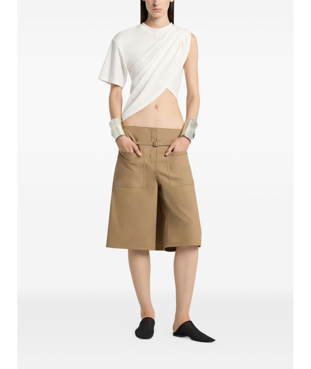 COURREGES Белая хлопковая футболка, фото 2