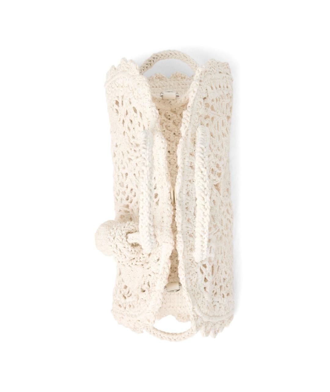 JACQUEMUS Белая пелетеная сумка тоут, фото 3