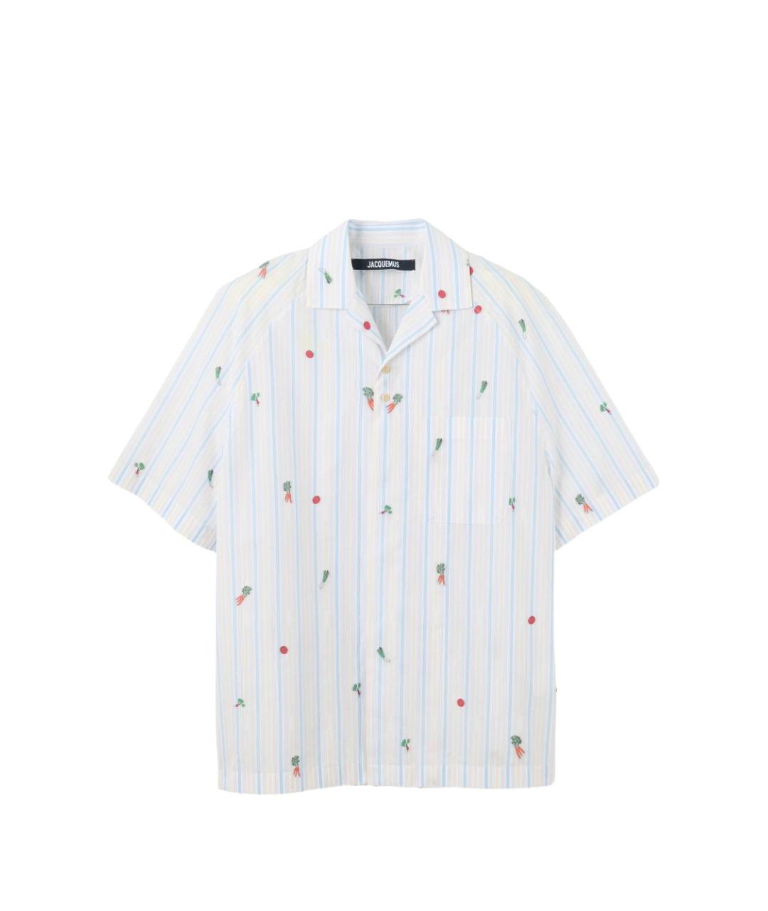JACQUEMUS Белая хлопковая классическая рубашка, фото 1