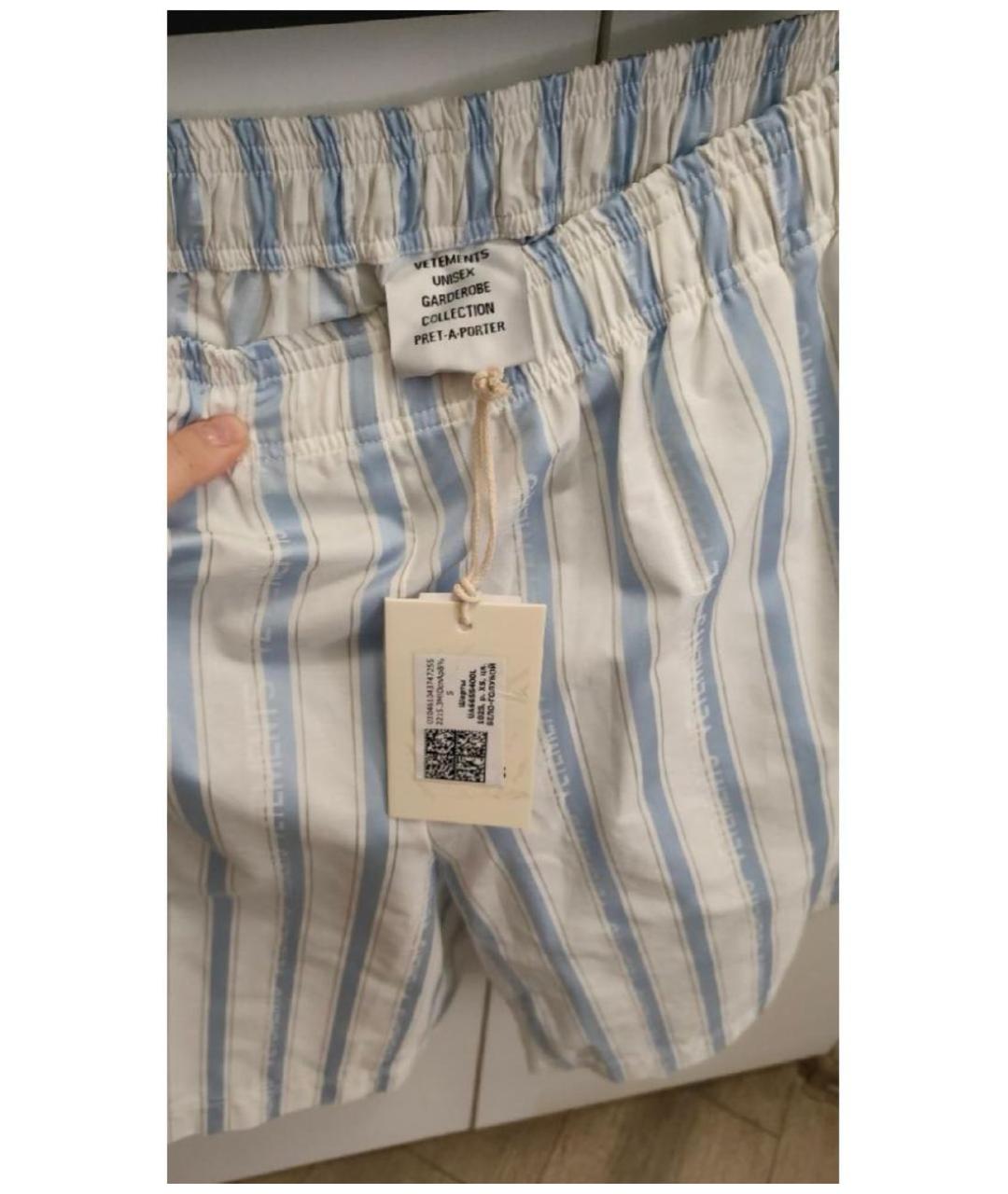 VETEMENTS Белые хлопковые шорты, фото 3