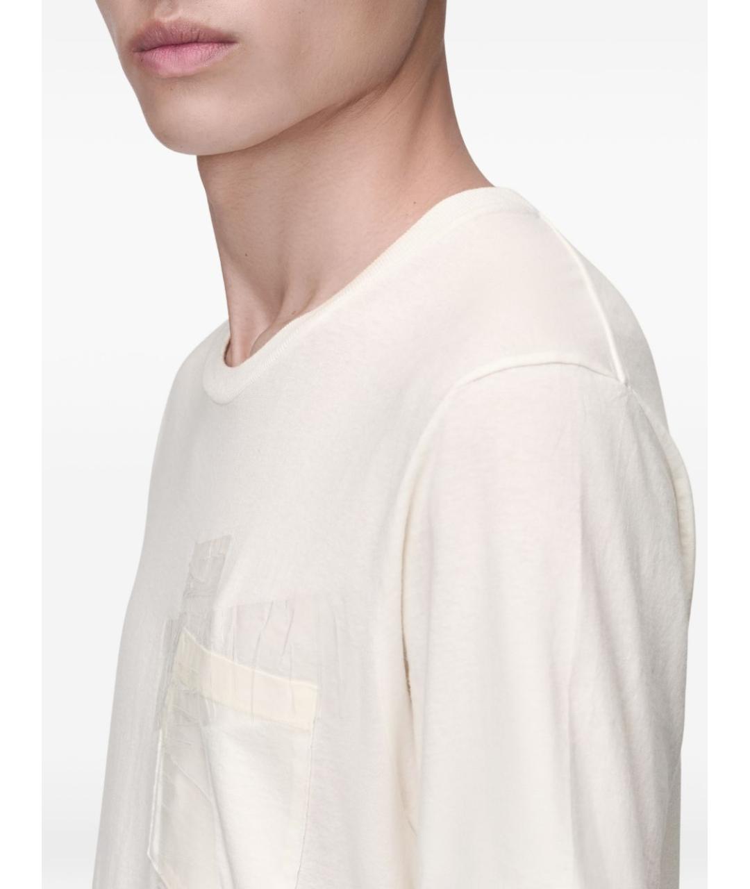 MAISON MARGIELA Белая хлопковая футболка, фото 6