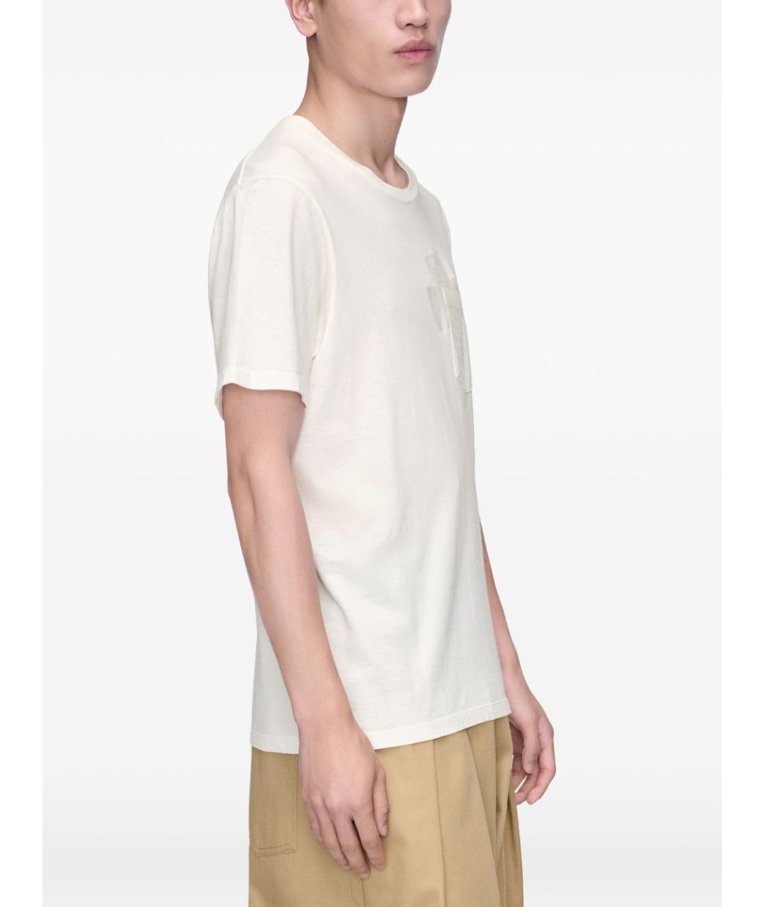 MAISON MARGIELA Белая хлопковая футболка, фото 3