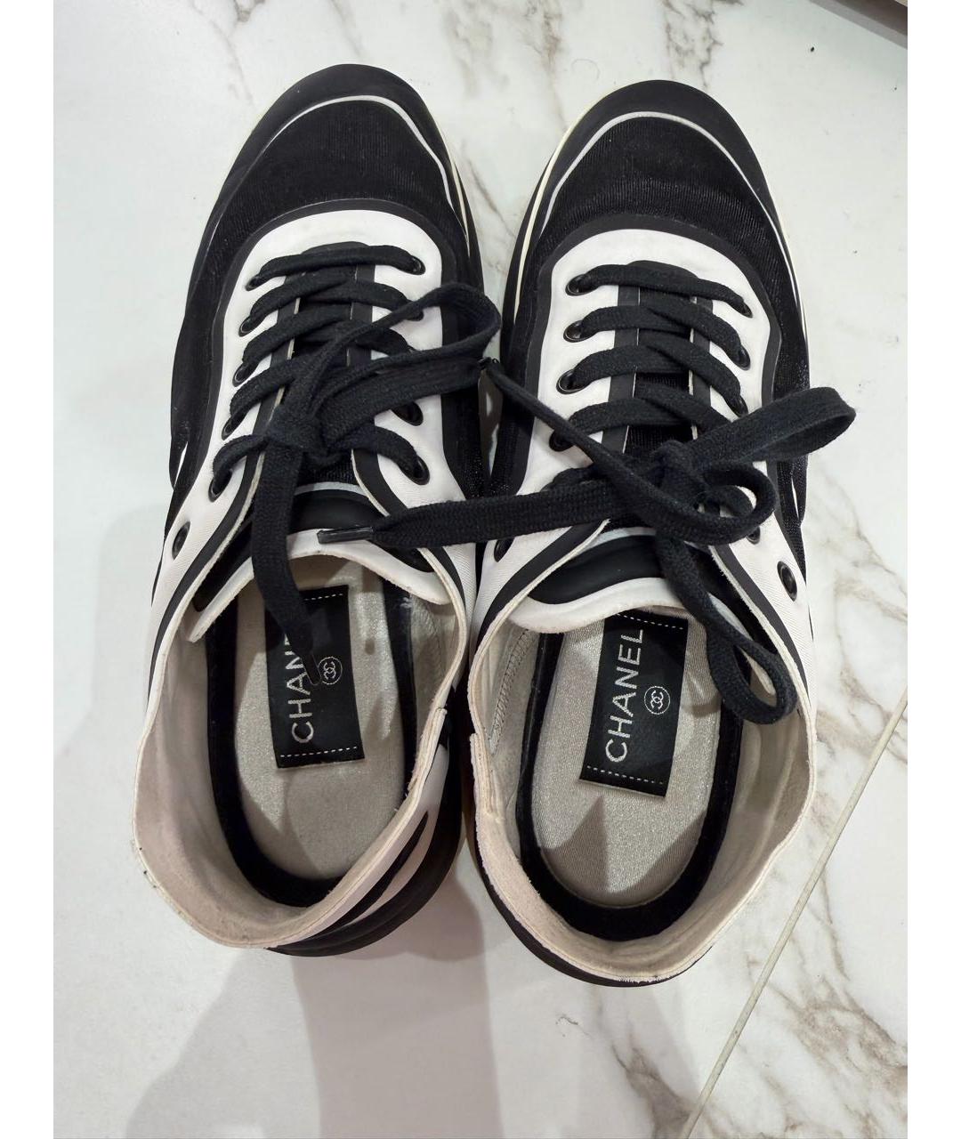 CHANEL Черные неопреновые кроссовки, фото 3