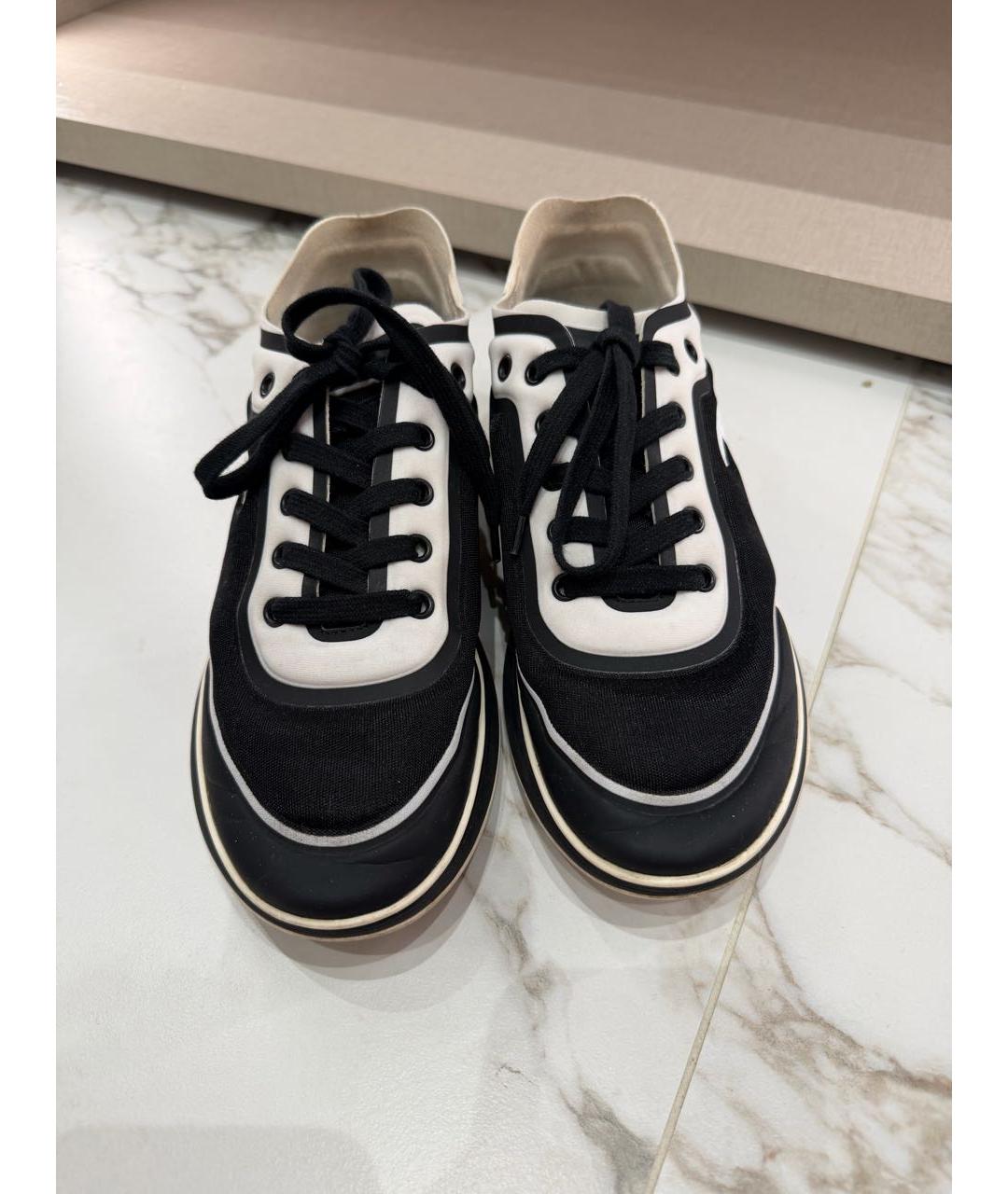 CHANEL Черные неопреновые кроссовки, фото 2