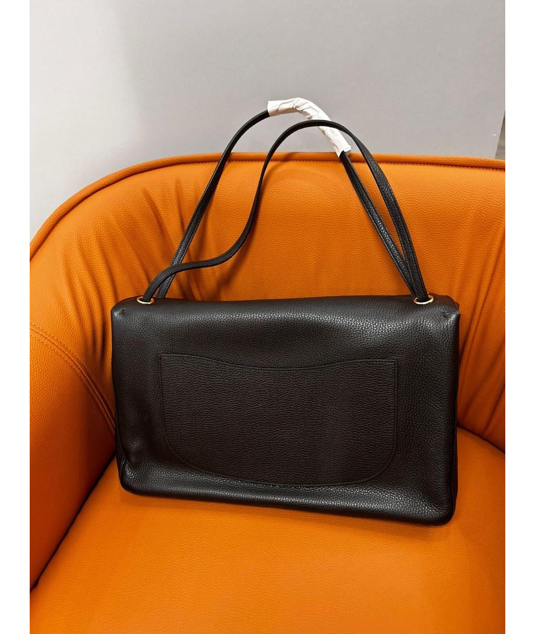 CHANEL Черная кожаная сумка через плечо, фото 2