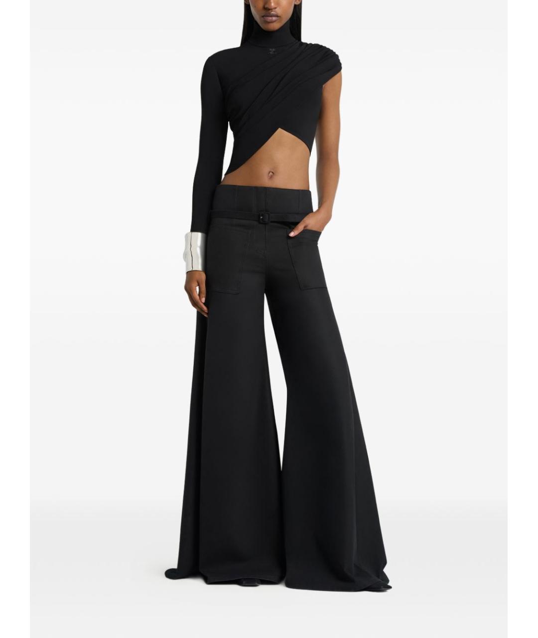 COURREGES Черная вискозная майка, фото 2