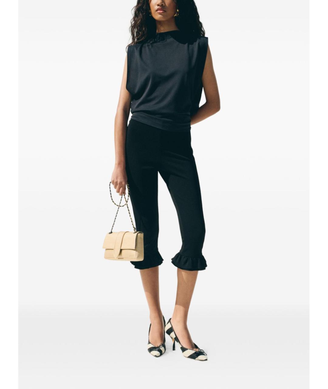 JACQUEMUS Черные прямые брюки, фото 4