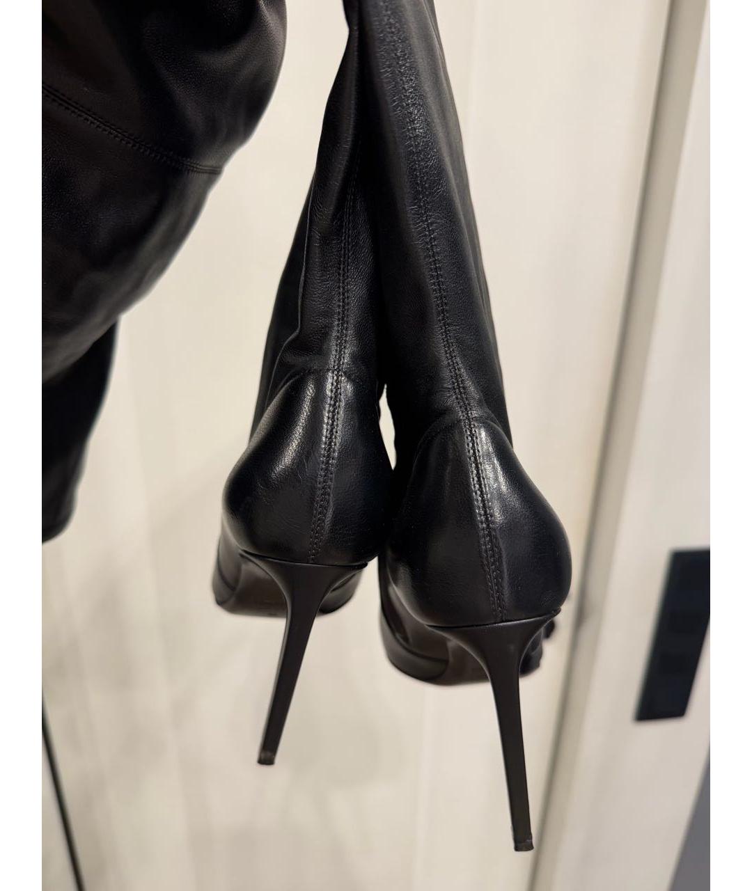 TOM FORD Черные кожаные ботфорты, фото 4