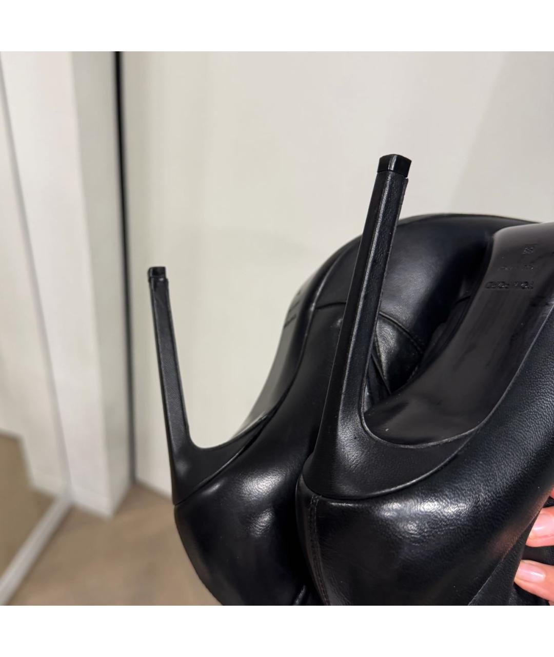 TOM FORD Черные кожаные ботфорты, фото 6