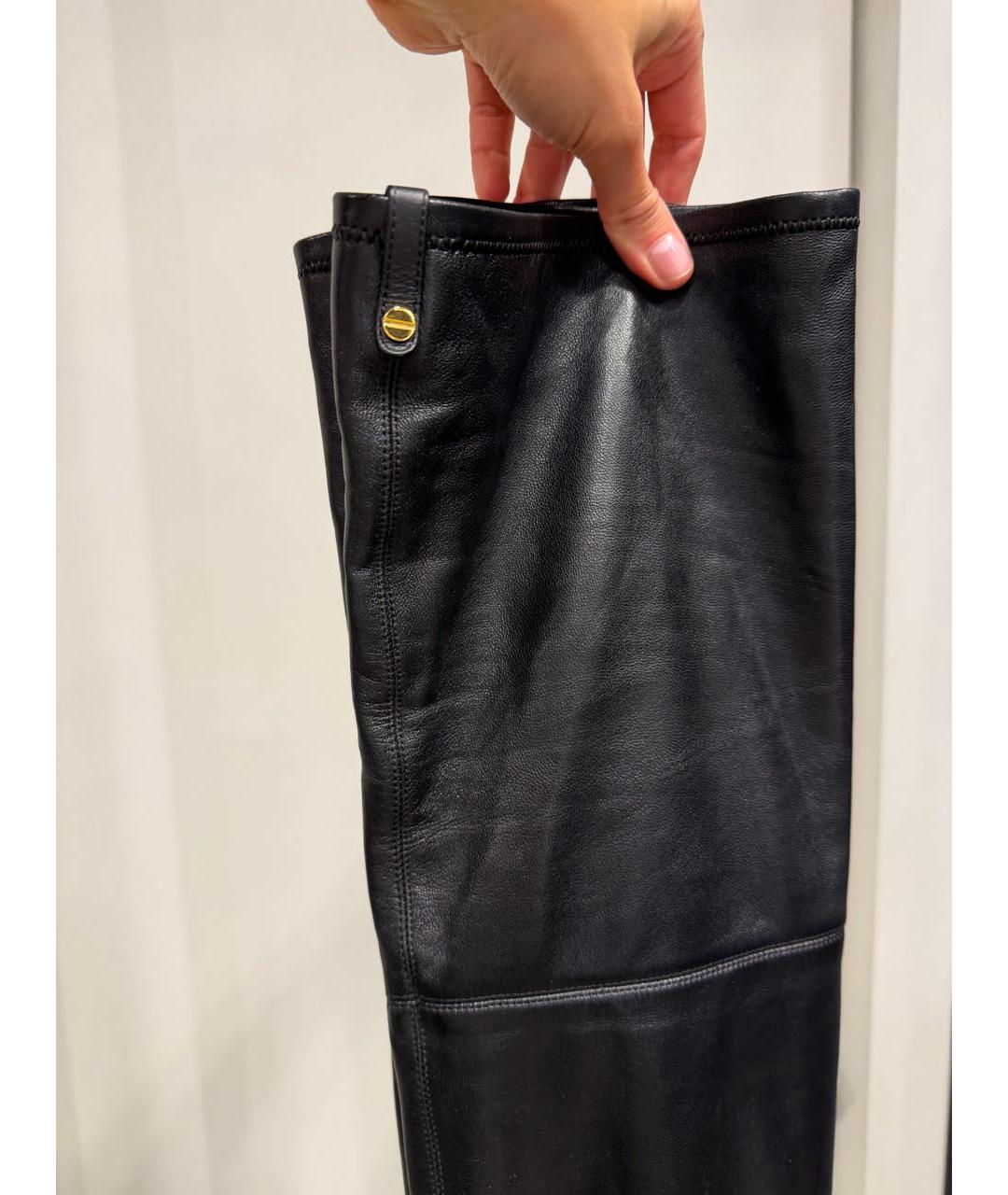 TOM FORD Черные кожаные ботфорты, фото 8