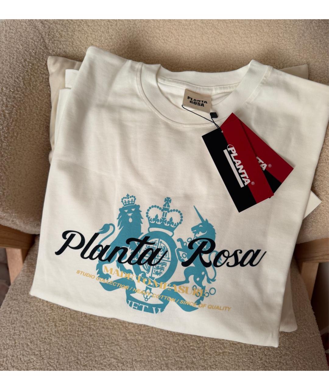 PLANTA ROSA Белая хлопковая футболка, фото 2