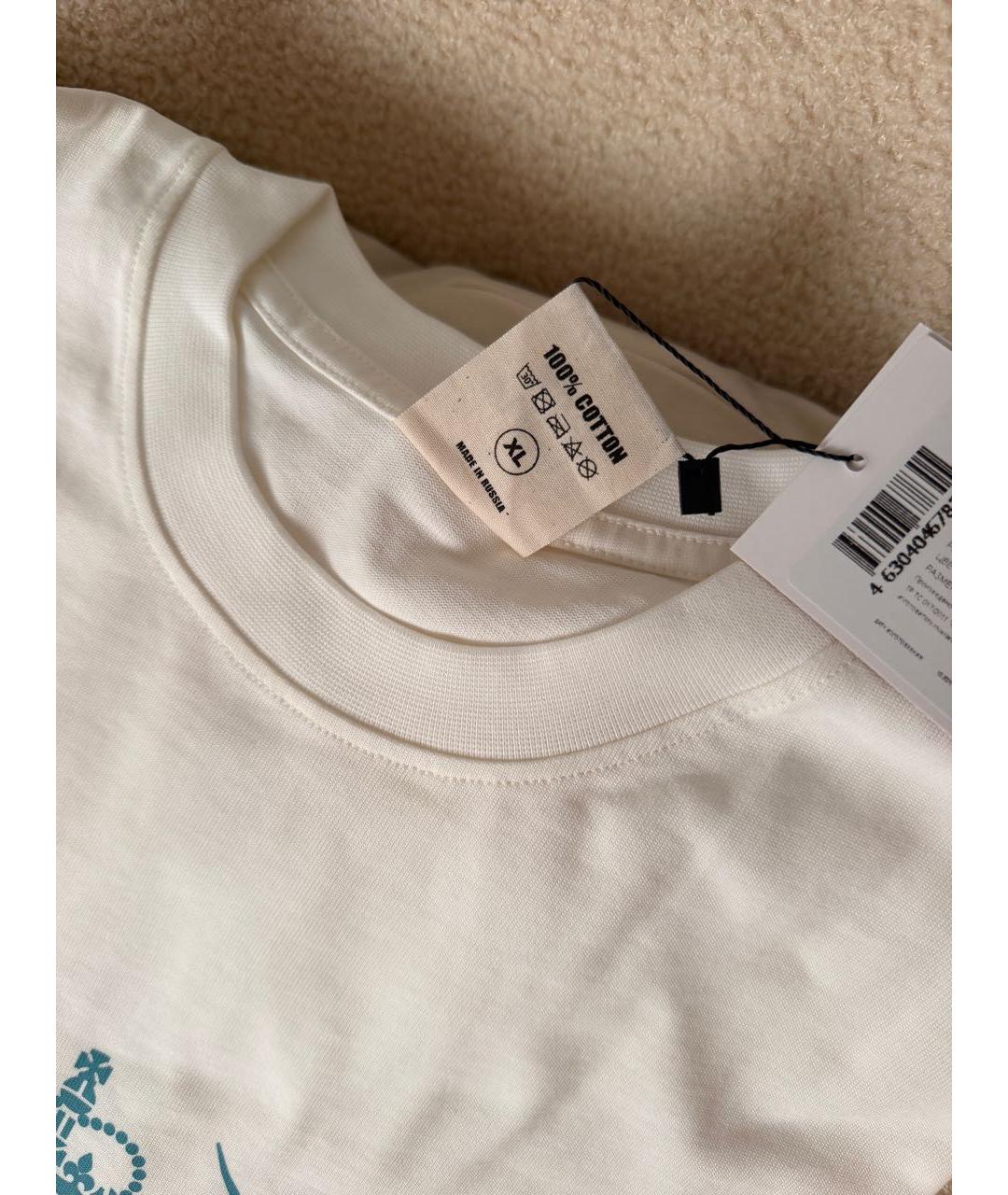 PLANTA ROSA Белая хлопковая футболка, фото 3