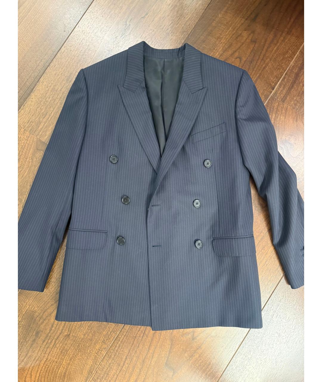 CELINE Темно-синий вискозный жакет/пиджак, фото 8