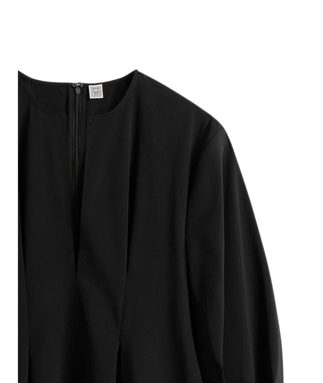 TOTEME Черное хлопковое повседневное платье, фото 2