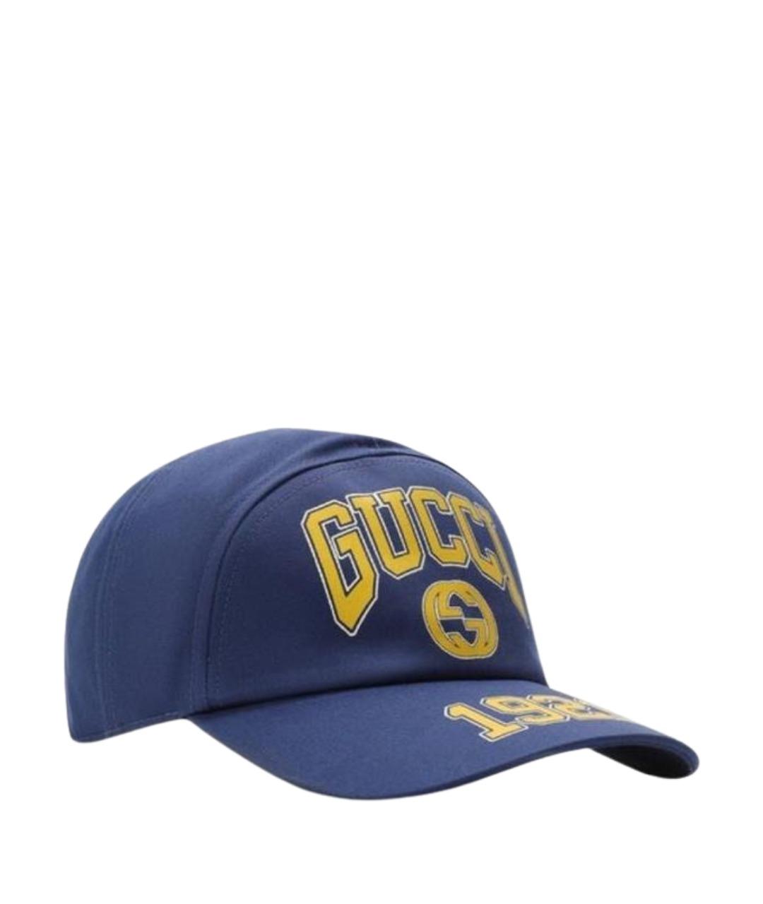 GUCCI Синяя хлопковая кепка/бейсболка, фото 1