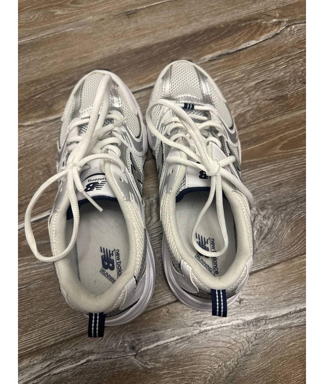 NEW BALANCE Белые текстильные кроссовки, фото 3