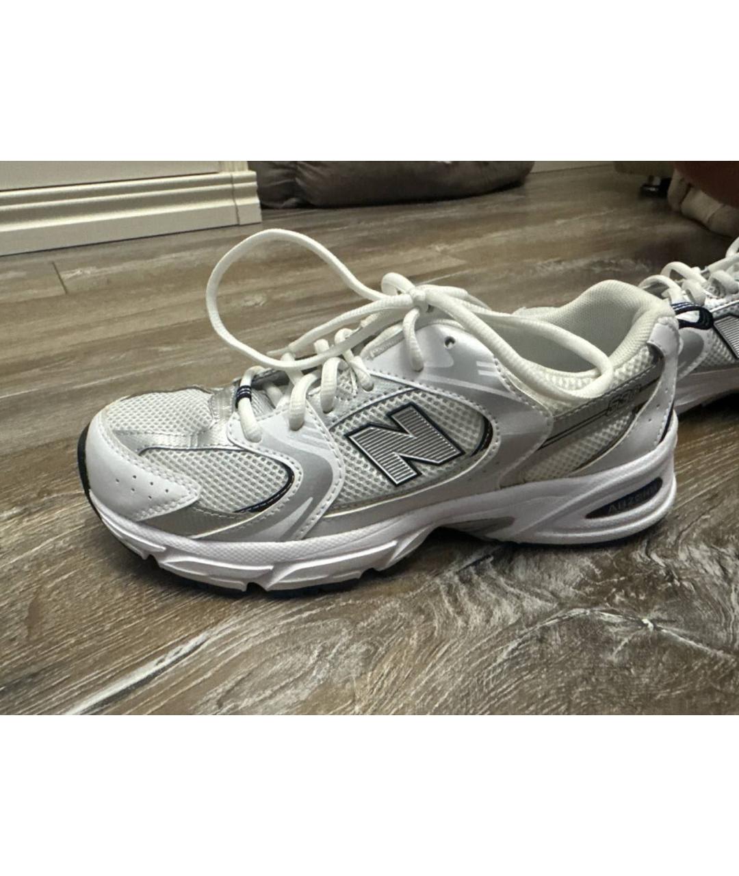 NEW BALANCE Белые текстильные кроссовки, фото 5