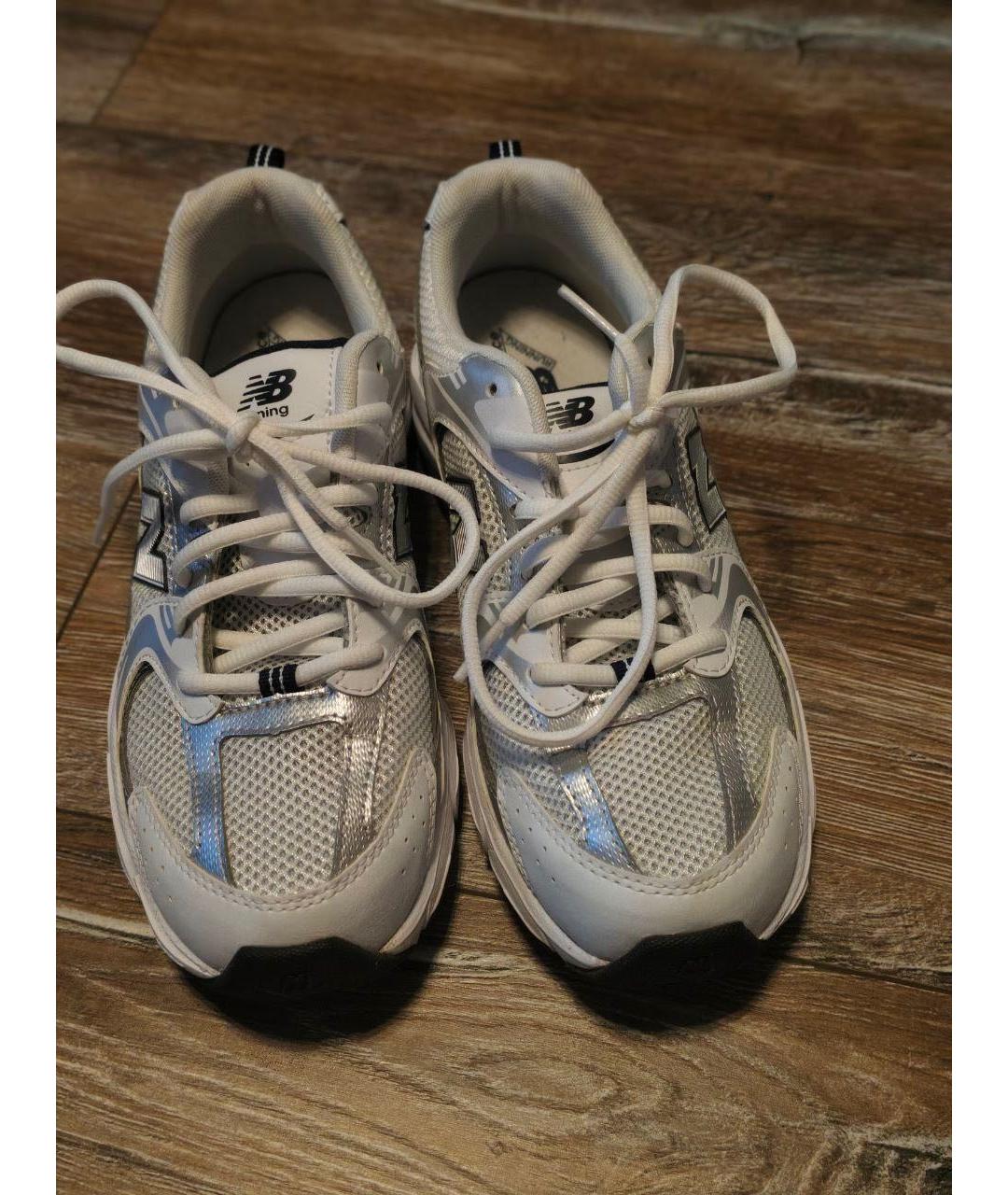 NEW BALANCE Белые текстильные кроссовки, фото 2