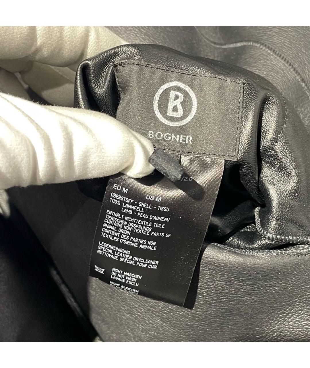 BOGNER Черная меховая дубленка/шуба, фото 5